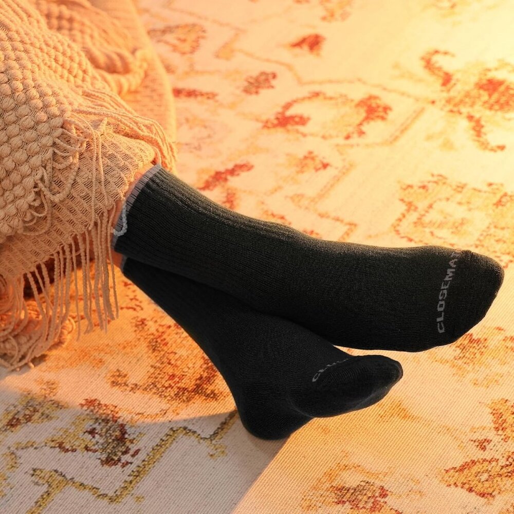 Mens Thermal Winter Crew Socks for Boots Thick and Warm for Cold Weather Work Hi - Picture 3 of 5